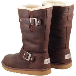 Leather and Shearling UGG Boots w/ Buckles